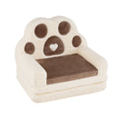 Brown Foldable Toddler Sofa Chair with Removable Cover No Assembly Needed