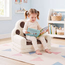 Brown Foldable Toddler Sofa Chair with Removable Cover No Assembly Needed