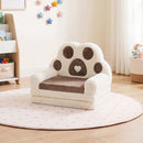 Brown Foldable Toddler Sofa Chair with Removable Cover No Assembly Needed