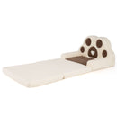 Brown Foldable Toddler Sofa Chair with Removable Cover No Assembly Needed