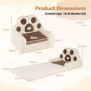 Brown Foldable Toddler Sofa Chair with Removable Cover No Assembly Needed
