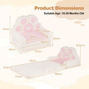 Pink Foldable Toddler Sofa Chair with Removable Cover No Assembly Needed