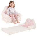 Pink Foldable Toddler Sofa Chair with Removable Cover No Assembly Needed