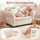 Kids Couch with Strawberry Throw Pillows - Beige - image 6