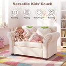 Kids Couch with Strawberry Throw Pillows - Beige - image 10