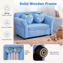 Kids Couch with Strawberry Throw Pillows - Blue - image 8