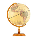 30 cm Illuminated World Globe with Wooden Base – Yellow