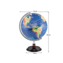 30 cm Illuminated World Globe with Wooden Base – Navy