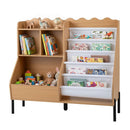 Kids Bookshelf and Toy Storage Organizer with 5 Fabric Pockets and Metal Legs product image 1
