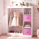 Kids Dress Up Storage Shelf with Mirror and Hanging Rod for Toddler Clothes product image 2