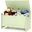 Kids Toy Box Storage Chest, Wooden Trunk Bench w/ Safety Hinge, Children Storage Box w/ Handles product image 2