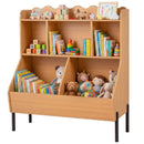 Kids Toy Storage Organizer, Wooden Montessori Bookshelf with 5 Storage Cubes, Toddler Storage Cabinet product image 2