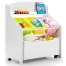 Kids Wooden Storage Cabinet, Preschool/Homeschooling Mobile Organizer Shelf product image 2