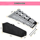 30-Note Folding Glockenspiel with Carrying Bag – Black & Silver
