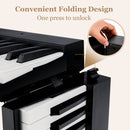 88-Key Folding Digital Piano with Sustain Pedal – Black