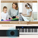 88-Key Folding Digital Piano with Sustain Pedal – Black