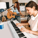 88-Key Folding Digital Piano with Sustain Pedal – White