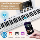 88-Key Folding Digital Piano with Sustain Pedal – White