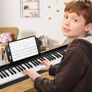 88-Key Light-Up Digital Piano with Sustain Pedal – Black