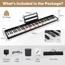 88-Key Light-Up Digital Piano with Sustain Pedal – Black