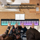 88-Key Light-Up Digital Piano with Sustain Pedal – Black