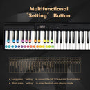 88-Key Light-Up Digital Piano with Sustain Pedal – Black