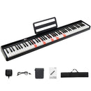 88-Key Light-Up Digital Piano with Sustain Pedal – Black