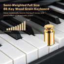 88-Key Light-Up Digital Piano with Sustain Pedal – Black