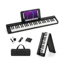61-Key Folding Digital Piano with Carrying Bag – Black