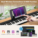 61-Key Folding Digital Piano with Carrying Bag – Black