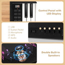 61-Key Folding Digital Piano with Carrying Bag – Black