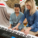 61-Key Light-Up Keyboard Set with Stand and Stool – Black