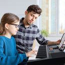 61-Key Portable Keyboard with Microphone – Black