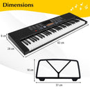 61-Key Portable Keyboard with Microphone – Black