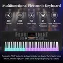 61-Key Portable Keyboard with Microphone – Black