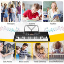 61-Key Portable Keyboard with Microphone – Black
