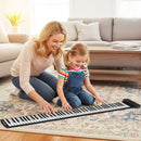 88-Key Rechargeable Roll-Up Piano with Sustain Pedal – MU10113AU-DK