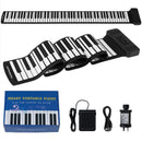 88-Key Rechargeable Roll-Up Piano with Sustain Pedal – MU10113AU-DK