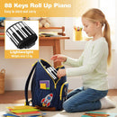 88-Key Rechargeable Roll-Up Piano with Sustain Pedal – MU10113AU-DK