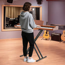 88-Key Digital Piano Set with Triple Pedals – Brown