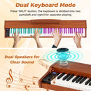 88-Key Digital Piano Set with Triple Pedals – Brown