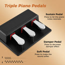 88-Key Digital Piano Set with Triple Pedals – Black
