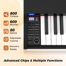 88-Key Digital Piano Set with Triple Pedals – Black