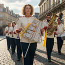 29-Note Marching Glockenspiel with Belt and Mallets – Silver