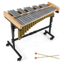 32-Note Metallophone with Adjustable Wheeled Stand – Golden