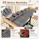 32-Note Metallophone with Adjustable Wheeled Stand – Golden