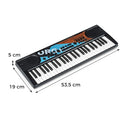 49-Key Kids Keyboard with Microphone – Dark Black