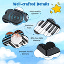 49-Key Kids Keyboard with Microphone – Dark Black