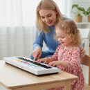 49-Key Kids Keyboard with Microphone – White