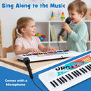 49-Key Kids Keyboard with Microphone – White